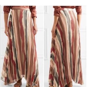 ALICE + OLIVIA Shannon Pleated Maxi Skirt